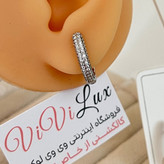 گوشواره ژوپینگ نقره ای جواهری اورجینال روکش طلا رنگ ثابت استفاده روزانه و حمام