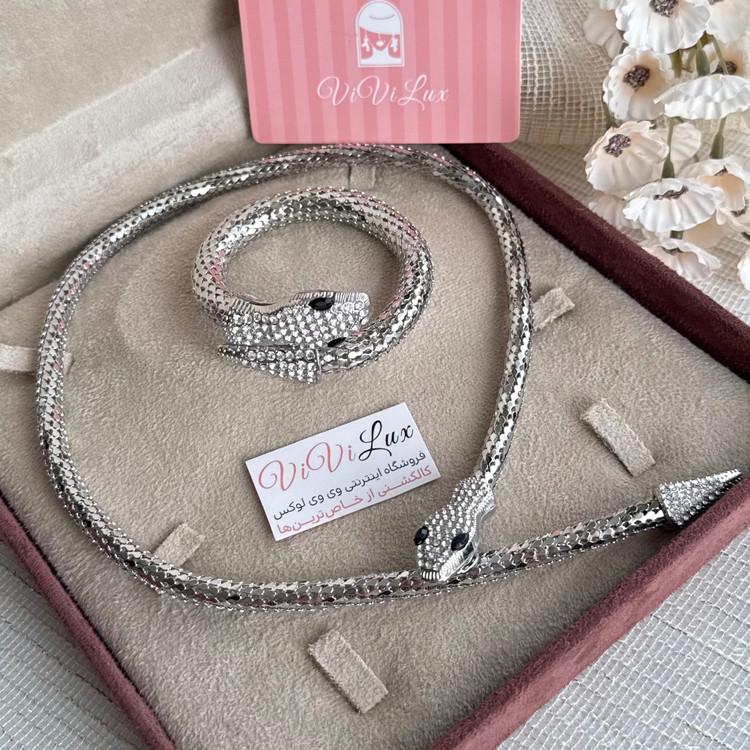 گردنبند و دستبند طرح بولگاری