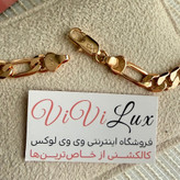 گردنبند فیگارو ژوپینگ اورجینال حک دار روکش طلا 18 عیار