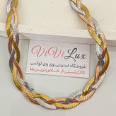 گردنبند زنانه ماری استیل ضد حساسیت رنگ ثابت درجه یک هرینگبون بافت