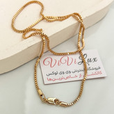 گردنبند زنانه ژوپینگ روکش طلای رنگ ثابت اورجینال ونیزی مناسب انواع پلاک