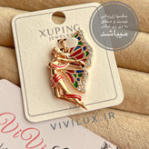 آویز پلاک ژوپینگ اورجینال روکش طلای 18 عیار طرح فرشته رنگ کاملا ثابت و ضد حساسیت