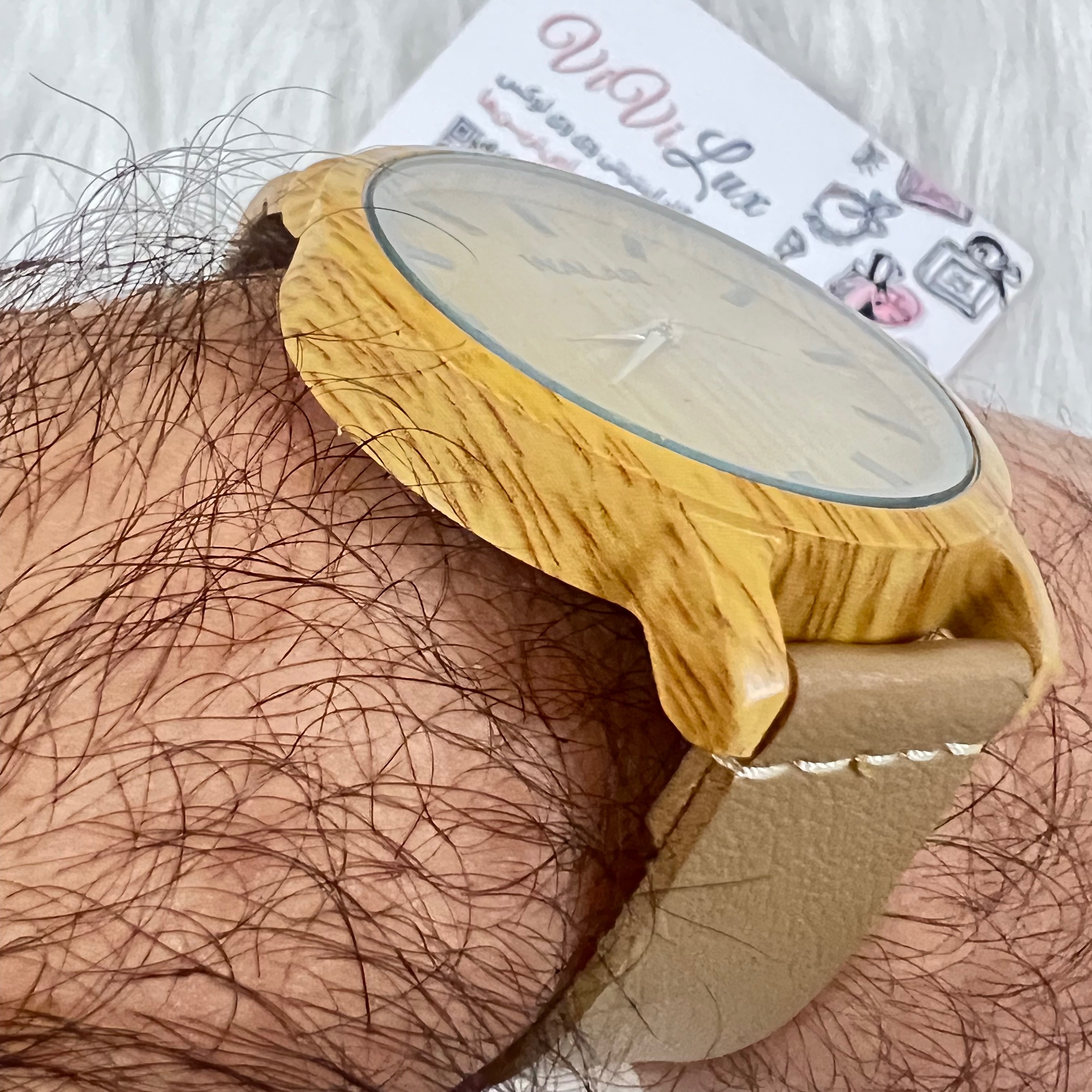 ساعت طرح چوب شرکتی هولوگرامدار والار بند چرمی ضد حساسیت کد 305 مناسب هدیه روز مرد روز پدر روز تولد مدل چوبی خاص فاخر
