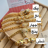 دستبند زنانه پنتر برابر با اصل طلا لوکس با آبکاری طلا جنس استیل