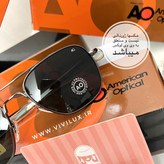 عینک آفتابی برند امریکن اپتیکال AO شیشه سنگی کیفیت درجه یک وارداتی حک دار با فول پک اصلی اورجینال سایز 54 امریکن اپتیک