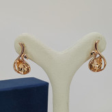 گوشواره سنگ سواروسکی وارداتی روکش طلای رنگ ثابت و ضد حساسیت