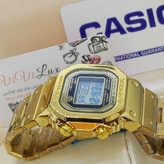 کاسیو جیشاک تمام فلزی CASIO G SHOCK 3459 دارای رنگبندی مشکی و طلایی و رزگلد مسی