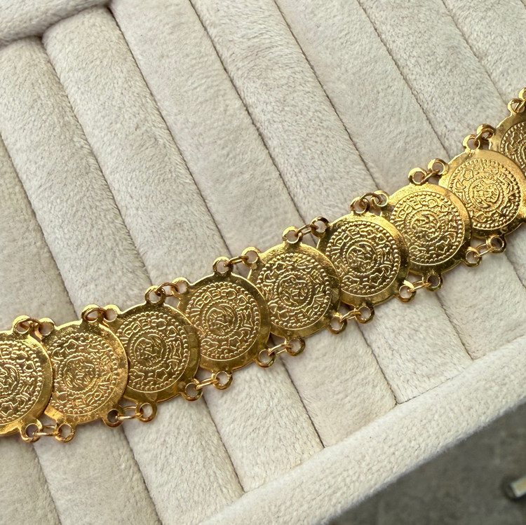 دستبند سکه طرح طلا و کپی طلای لوکس کد 700