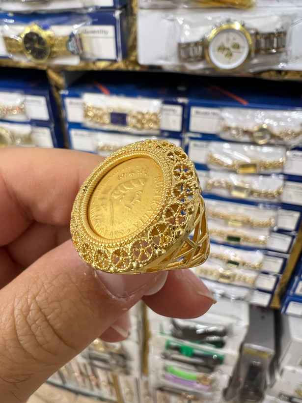 انگشتر طرح کپی طلا سکه اعلا برند Dear کد 700