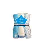 حوله دست و صورت نوزاد مدل 001 سایز 30x30 سانتیمتر بسته 5 عددی