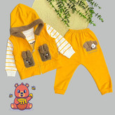 ست 3 تکه لباس نوزادی مدل Happy Dog کد Za3