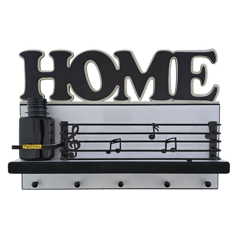 جاکلیدی دیواری چوبی پتیکو مدل HOME