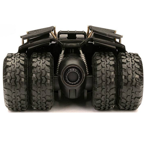 ماشین بازی فانتزی رساکو مدل batmobile with batman با بدنه پلاستیکی، الهامگرفته از نمونه واقعی، 6 چرخ و ابعاد 320x190x140 میلیمتر