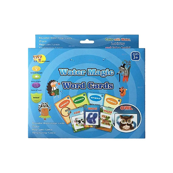 بازی آموزشی انگلیسی مدل فلش کارت حیوانات طرح Water Magic