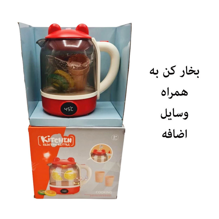 اسباب بازی مدل کتری بخار کن طرح وسایل دار کد HJ-605 مجموعه 6 عددی