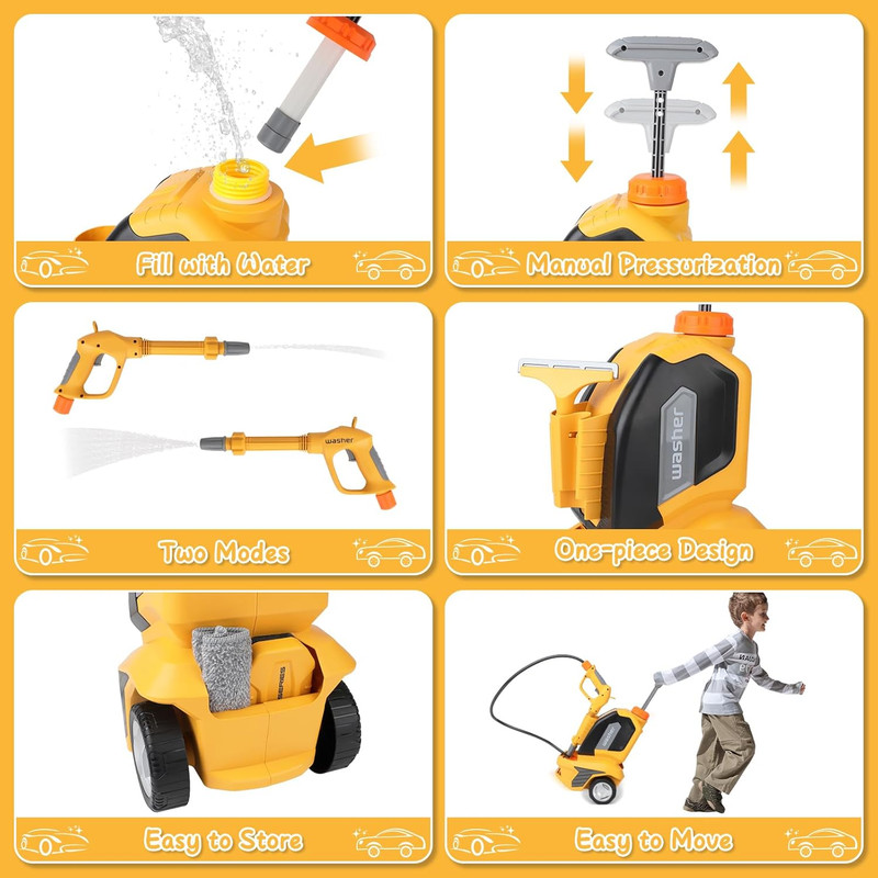 ست اسباب بازی مدل کارواش پمپی طرح power tool کد 017