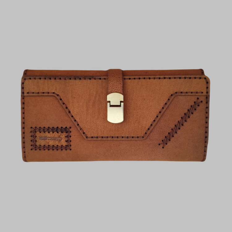 کیف پول دست دوز مردانه مدل چرم طبیعی بزی کد Ch-k135