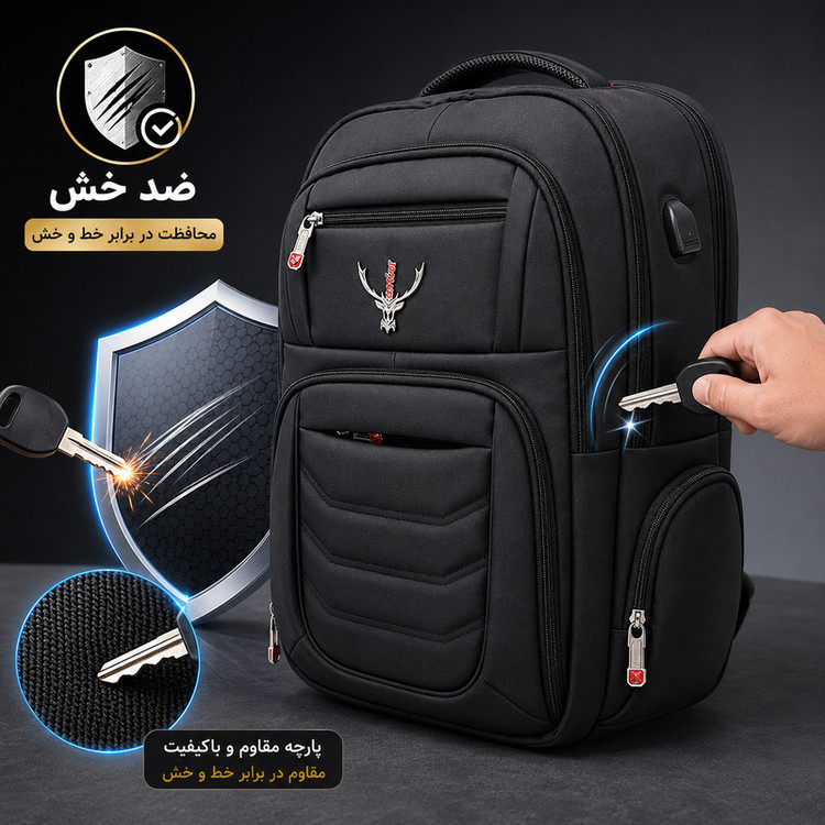 کوله پشتی لپ تاپ آنتلر مدل Master 333 مناسب برای لپتاپهای تا 15.6 اینچ