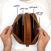 کیف دستی مردانه مدل چرم طبیعی کد FTH150F