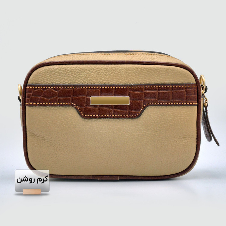 کیف دوشی زنانه چرم طبیعی مدل FTH154F