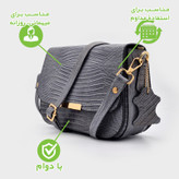 کیف زنانه رودوشی چرم طبیعی طرح لیزارد مدل FTH148L