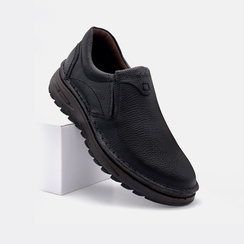 کفش روزمره مردانه مدل چرم طبیعی کد EASE - BLK