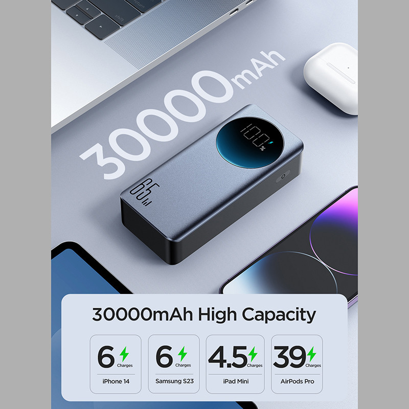 پاور بانک جوی روم مدل JR-PBF05 ظرفیت 30000 میلی آمپر