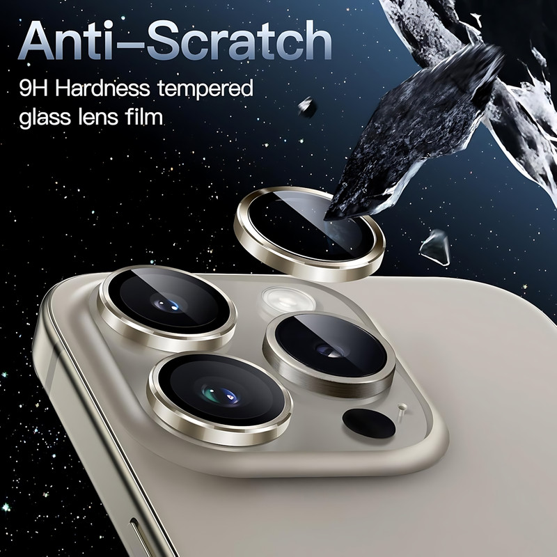 محافظ لنز دوربین شیشهای اسپیگن مدل Optik Pro مناسب برای گوشی موبایل اپل iPhone 16 Pro Max