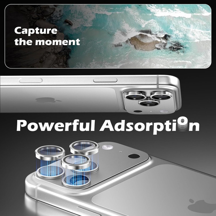 محافظ لنز دوربین شیشهای کوزوم مدل PVD مناسب برای گوشی موبایل اپل iPhone 17 Pro