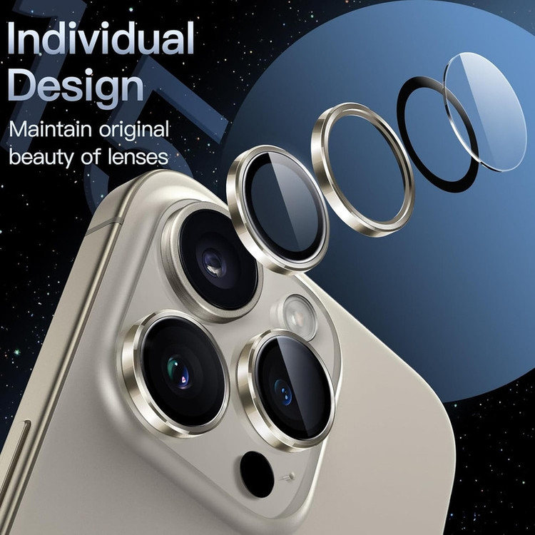محافظ لنز دوربین شیشهای یونی پرو مدل A95 مناسب برای گوشی موبایل اپل iPhone 13 Pro Max