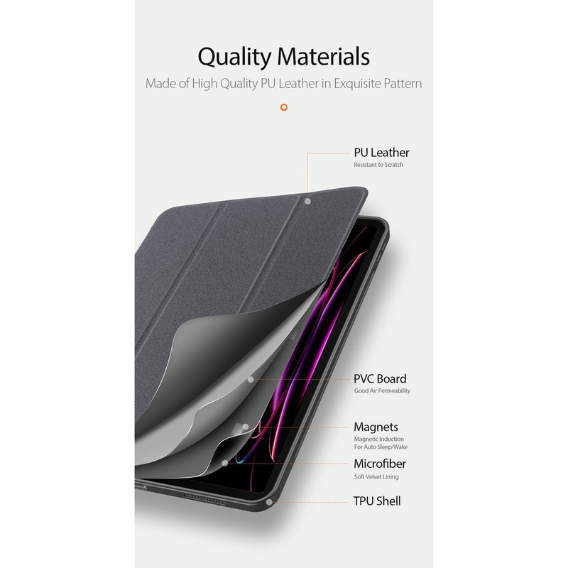 کیف کلاسوری نکسورا مدل DuxDucis مناسب برای تبلت اپل iPad Pro 12.9 (2020 / 2021 / 2022)