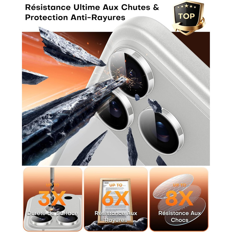 محافظ لنز دوربین شیشهای موسیلی مدل Clare مناسب برای گوشی موبایل اپل iPhone 17 Pro