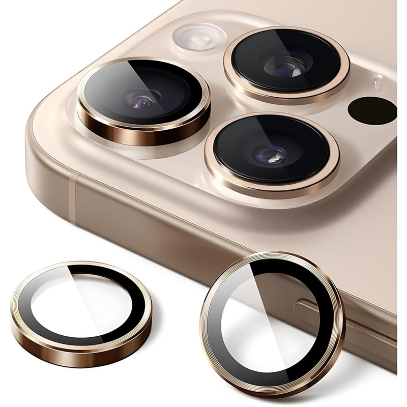 محافظ لنز دوربین شیشه‌ای یونی پرو مدل A95 مناسب برای گوشی موبایل اپل iPhone 16 Pro Max