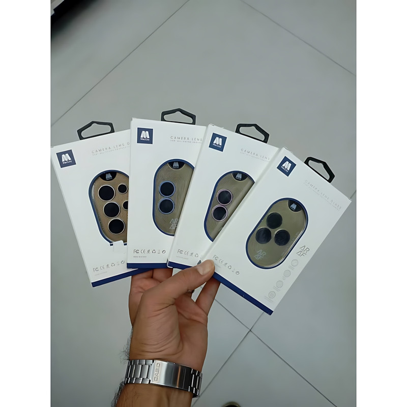 محافظ لنز دوربین شیشهای مک کوی مدل AF مناسب برای گوشی موبایل اپل iPhone 16 Pro Max