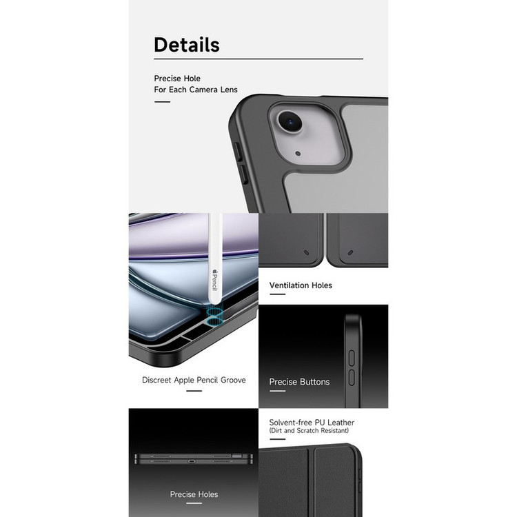کیف کلاسوری نکسورا مدل DuxDucis مناسب برای تبلت اپل iPad Air 13 (2024) / iPad Pro 12.9 (2020 / 2021 / 2022)