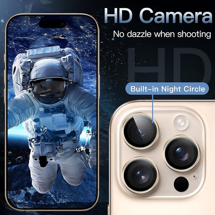 محافظ لنز دوربین شیشهای موسیلی مدل Clare مناسب برای گوشی موبایل اپل iPhone 16 Pro