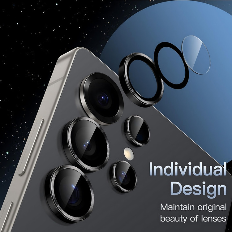 محافظ لنز دوربین شیشهای ایکس-لول مدل Spotlight مناسب برای گوشی موبایل سامسونگ Galaxy S25 Ultra