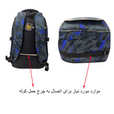 کوله پشتی سیی مدل چریکی کد 2148.5 به همراه جامدادی