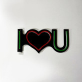 چراغ نئونی مدل i love u