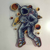 چراغ دیواری مدل نئون فضانورد بسکتبالیست