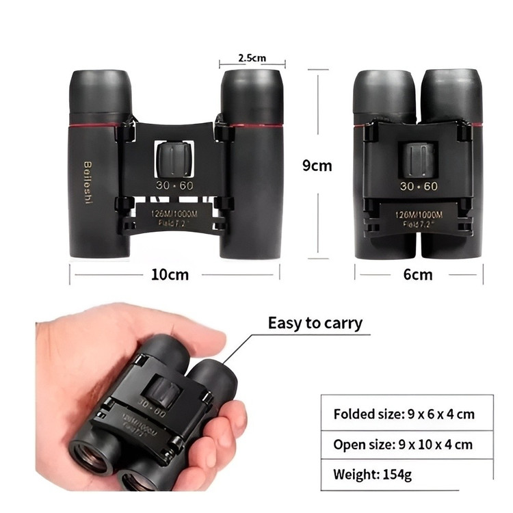 دوربین شکاری دوچشمی اورجینال جیبی و تاشو BINOCULARS