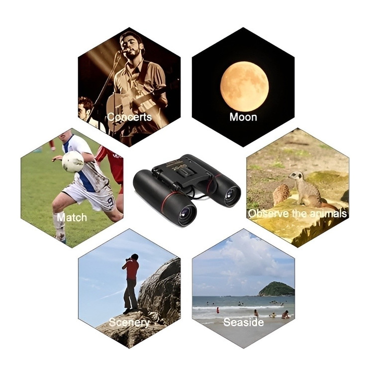 دوربین شکاری دوچشمی اورجینال جیبی و تاشو BINOCULARS