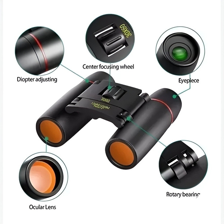 دوربین شکاری دوچشمی اورجینال جیبی و تاشو BINOCULARS