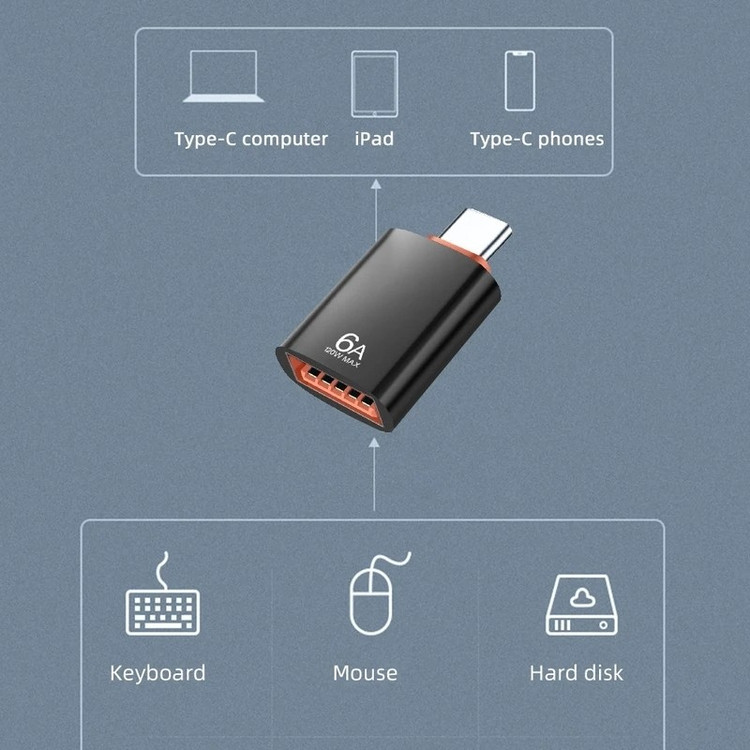 مبدل OTG به USB-C (رابط فلش و گوشی) اورجینال خارجی با ضمانت