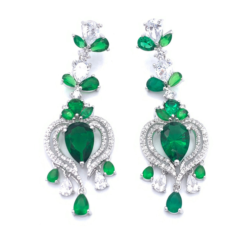 گوشواره آویز زنانه کلیو مدل جواهری KYG017