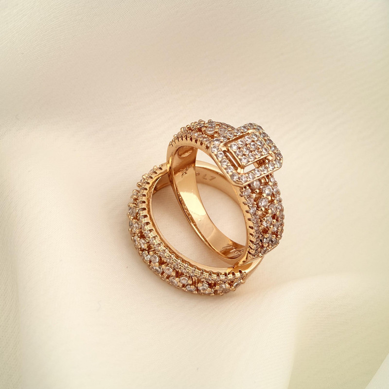 حلقه و پشت حلقه زنانه ژوپینگ مدل R00100