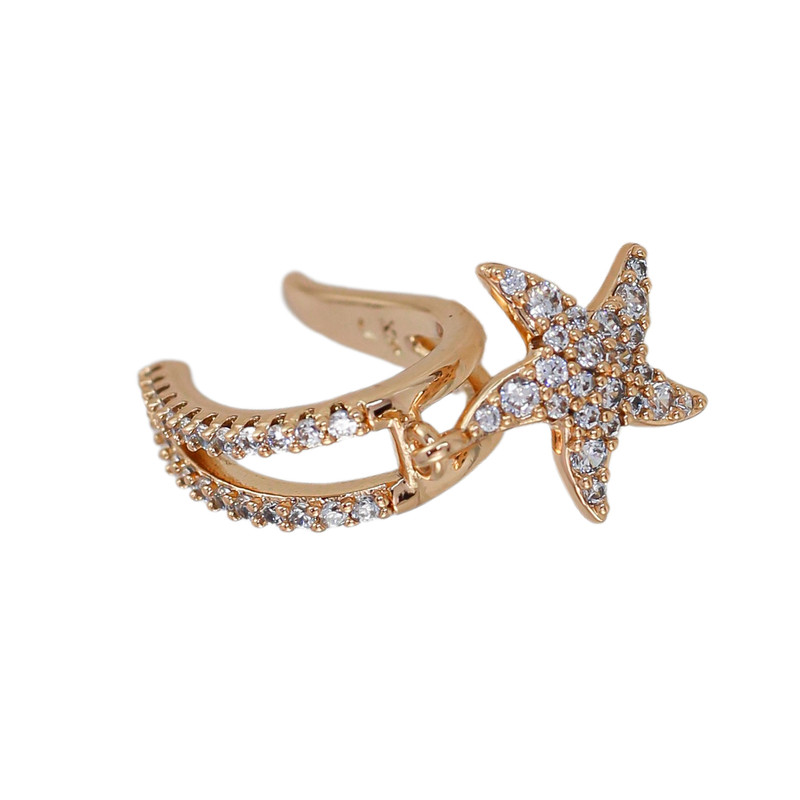 گوشواره حلقه ای زنانه ژوپینگ مدل ستاره کد AAC1171